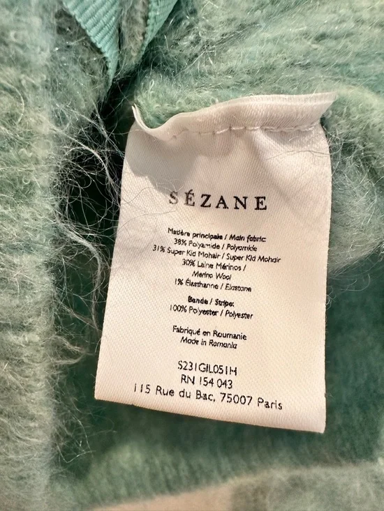 Sézane mohair cardigan Seagreen XXS - Picture 4 of 5